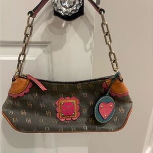 Dooney & Bourke Gray and Pink Shoulder Bag